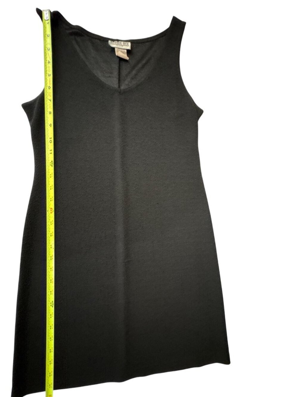 Vintage Robbie Bee Black Sleeveless V-Neckline Casual Evening Dress Size 8 P - Picture 14 of 16